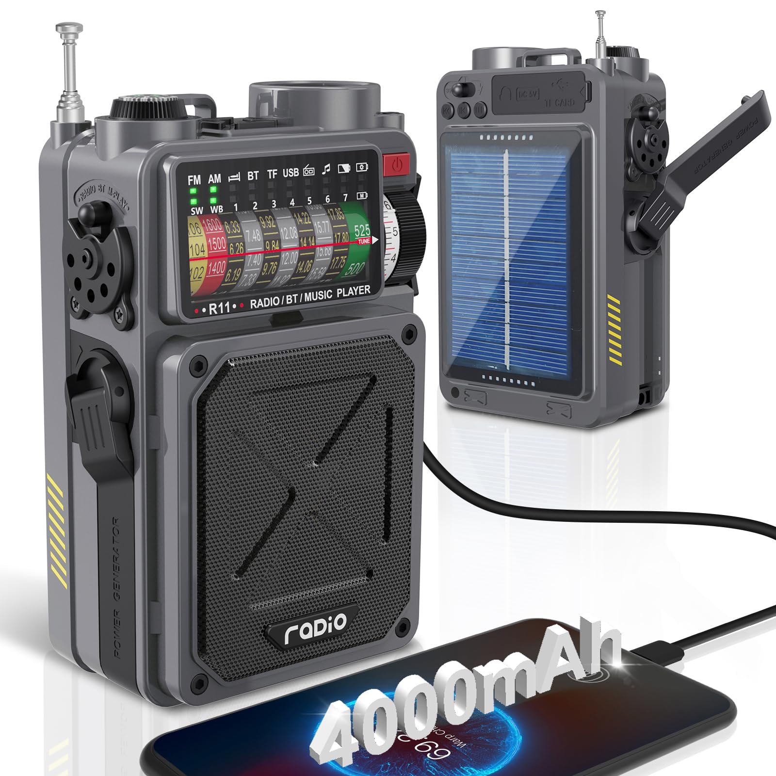 Portable Shortwave Radio - Emgykit 4000mAh