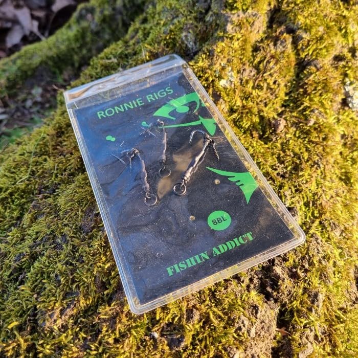 Ronnie Rig carp ready rig pre tied-12mm boilie screw FISHIN ADDICT (#4 BARBED)