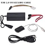 Warmstor SATA/PATA/IDE Drive to USB 2.0 Adapter Converter Cable for 2.5'' / 3.5'' Hard Drive Disk HDD with External AC Power Adapter