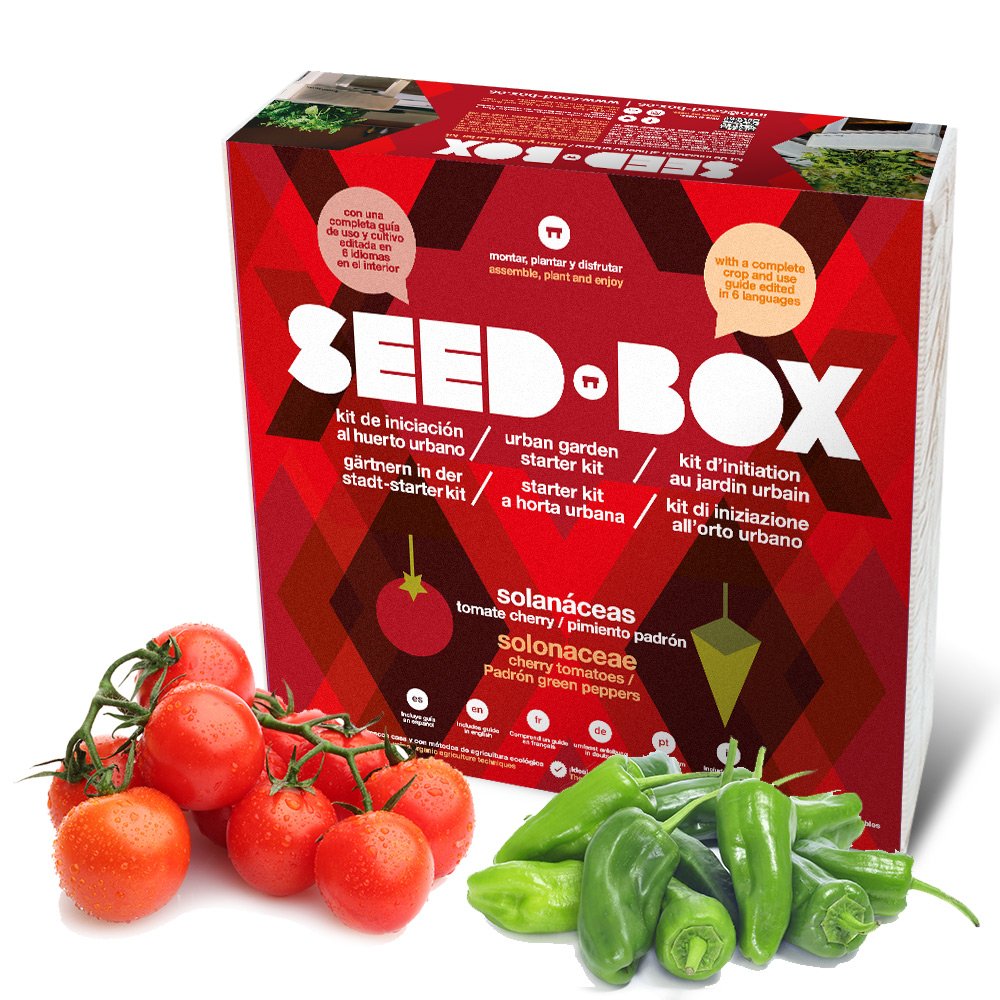 SEED BOX KIT HUERTO URBANO SOLANACEAS TOMATES CHERRY PIMIENTOS DE ...
