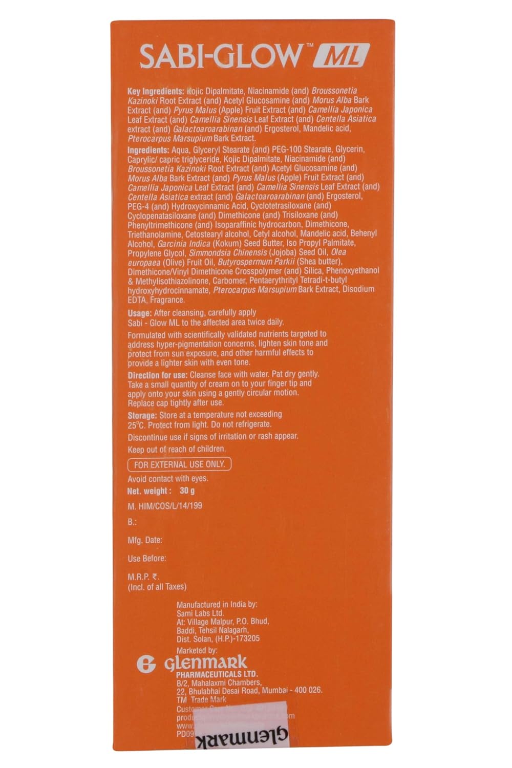 sabi glow cream price