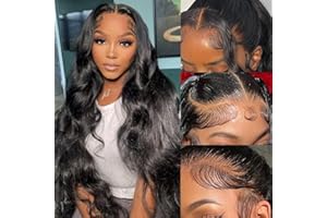 EOROKNOR Silinli 30 Inch Body Wave Lace Front Wigs Human Hair Pre Plucked with Baby Hair 13x4 HD Transparent Lace Front Wig 150% Density Brazilian Virgin Human Hair Wigs