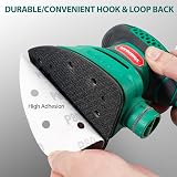 HYCHIKA 60Pcs Sanding Pads for TX104 Detail Sander P60-P240 Hook Loop 140x80 view 5