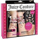 Make It Real - Juicy Couture Pink and Precious Bracelets - DIY Charm Bracelet Kit with Beads for Tween Jewelry Making - Jewelry Making Kit for Girls