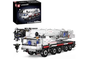 Mould King 17075 Crane Construction Set - Heavy-Duty Remote Control Truck Building Blocks for Adults, Realistic Engineering Toy with Motorized Functions, Creative Gift Collectors