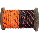 Ravenox Smooth Braid Utility Rope | Made in the USA | Multi-Purpose Polypropylene Braided Utility Cord With Tracer for Camping, Hiking, Emergency, Boating, Tow Rope, Tie-Downs & Indoor Outdoor Use