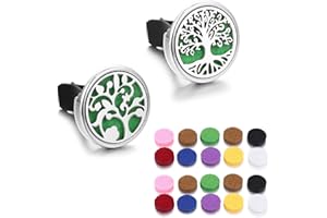 WEZCHUGHAOL 2 Pcs Car Aromatherapy Essential Oil Diffuser, 3cm Stainless Steel Air Freshener Vent Clip, Air Freshener Vent Cl