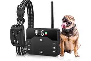 FULUPET Electric Fence for Dogs, 2-in-1 Wireless Dog Fence, Wireless Pet Containment System with Rechargeable Waterproof Training Collar, Electric Dog Collar Fence Wireless for Dogs