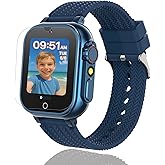 iCHOMKE Kids Smart Watch for Girls Boys Age 4-10, 32 Games, HD Touch Screen, Video Camera, Music Player, Alarm, Educational Toy Gift for Christmas Birthday (Blue)