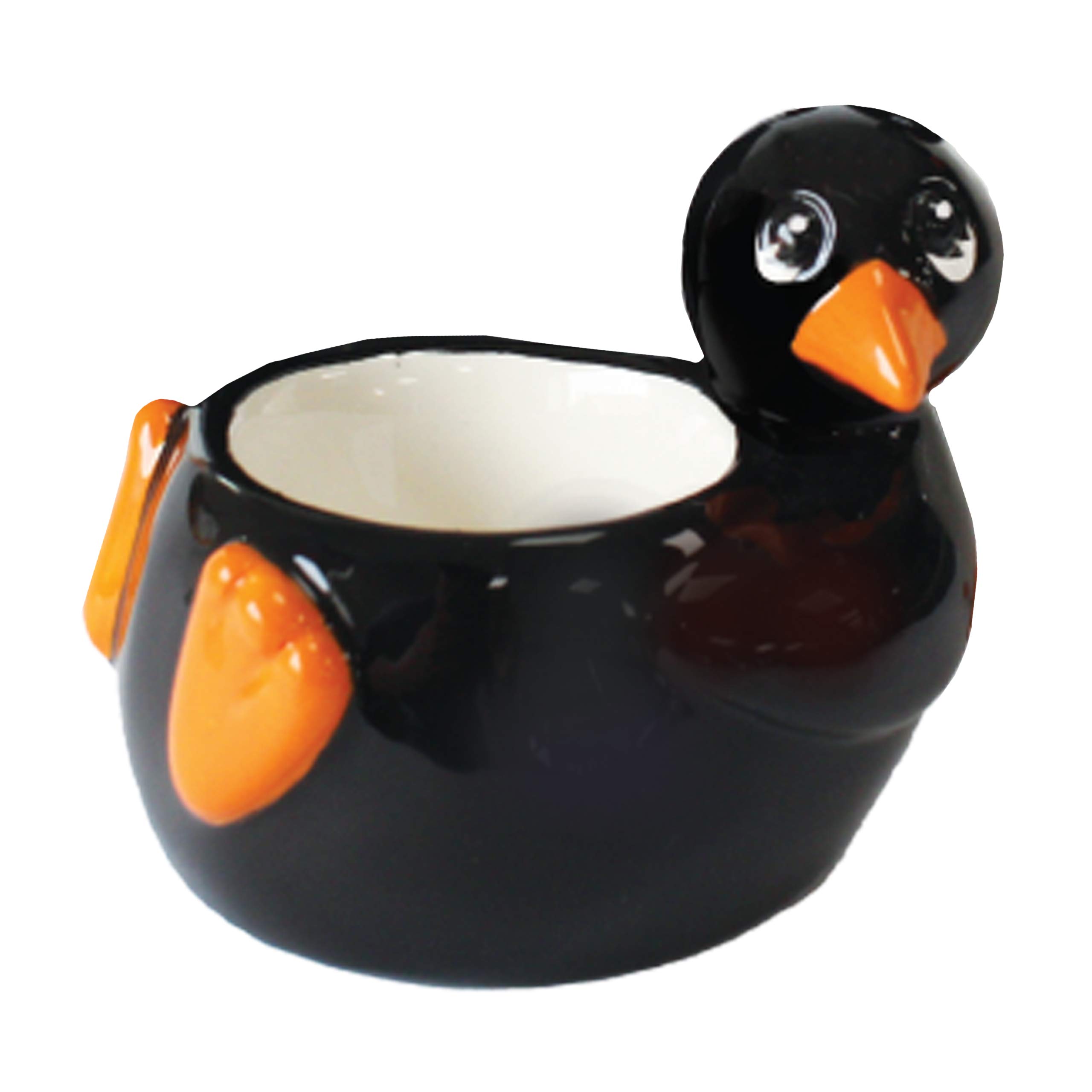 Crockery Critters Egg Cup from Deluxebase – Penguin Ceramic Egg Holder, Cute Animal Shaped Boiled Egg Cups for Kids and Adults. Fun Novelty Gifts, Kitchen Decor and Tableware.