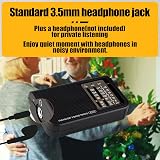 Retekess V117 Portable Radio AM FM SW 3-Band Earphone Jack Large Dial Black view 6