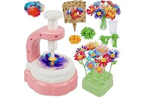 Glintoper Fabric Flower Craft Kit for Kids, DIY Bouquet Maker Toys Birthday Gift for Toddler Girls Age 4 5 6 7 8 9, Xmas Gifts for Preschool Girls, Educational Crafts Handmade DIY Activity Set