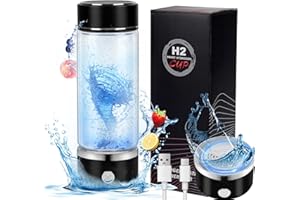 HKZ Pro Hydrogen Water Bottle - Portable Rechargeable Hydrogen Water Ionizer Machine Generator Rich Hydrogen Water with 3 Minute Quick Electrolysis for Home Travel Office Exercise Gifts (Black)