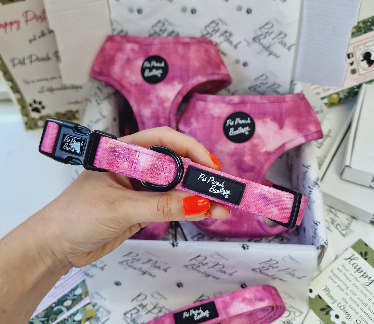 Pink Storm Dog Collar XS