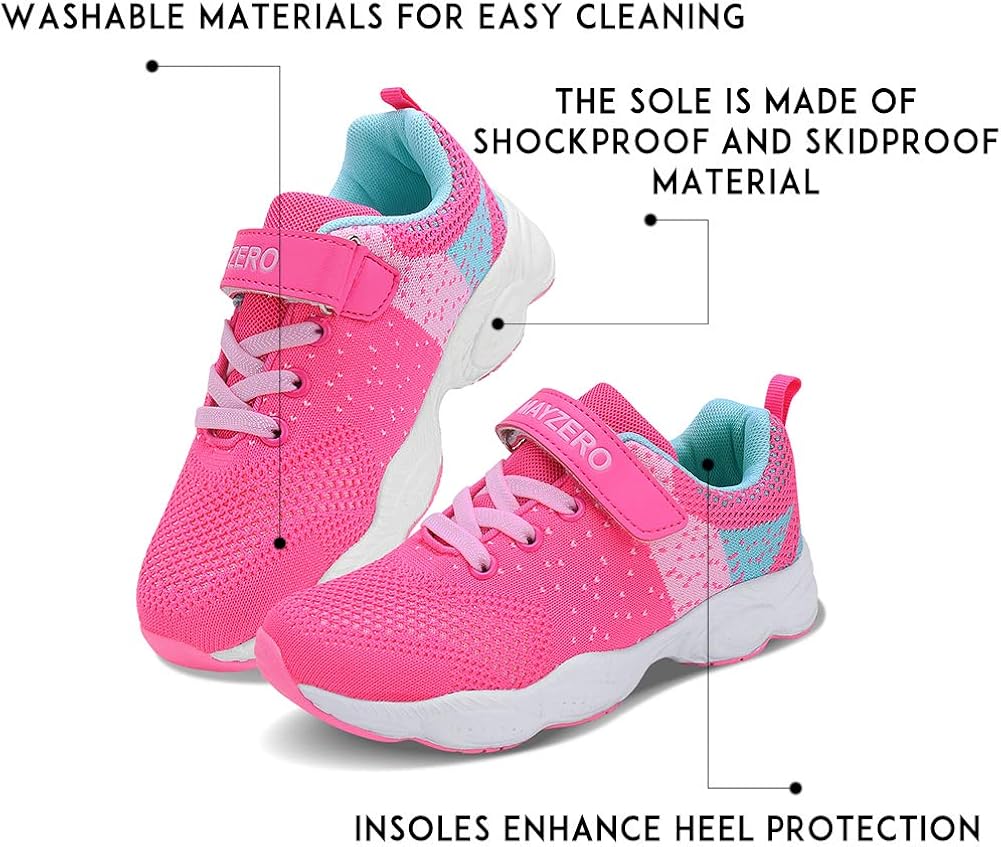  | Lingmu Girl's Boys Fashionable Running Shoes Kid Breathable Non-Slip Tennis Shoes Outdoor Sports Shoes Children's (Toddler/Little Kid/Big Kid) | Running