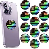 Zonon 18 Pieces Cell Phone Stickers Blocker Equipment Accessories for Laptops Computers(Flag Style)