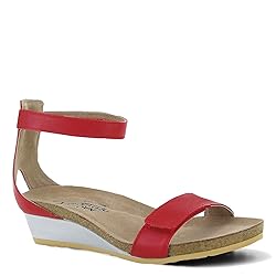 NAOT Footwear Women's Mermaid Wedge Kiss Red Lthr