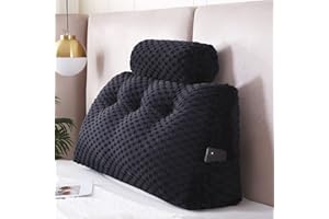 Gpround Wedge Headboard Pillows + 2 Head Roll Pillow Bed Wedge Pillow for Headboard Large Bolster for Bed Rest Reading Pillows Backrest Pillows for Sitting in Bed Backrest Positioning Support