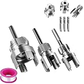 Muaoush 3PCS PVC Pipe Threader Kit for Drill | Tapered Design for Smooth Start, Graduated Internal Threading, 14TPI 60&deg; Angle for 1/2, 3/4, 1 Inch PVC Water Pipe Repair.
