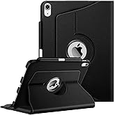 Fintie Rotating Case for iPad (A16) 11th Generation 11 Inch (2025), iPad 10th Generation 10.9 Inch (2022) - [Built-in Pencil Holder] 360 Degree Rotating Protective Stand Cover, Black