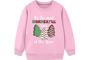QAUN Christmas Sweatshirt for Kids Merry Christmas Sweatshirt Cute Xmas Shirt Toddler 110-150