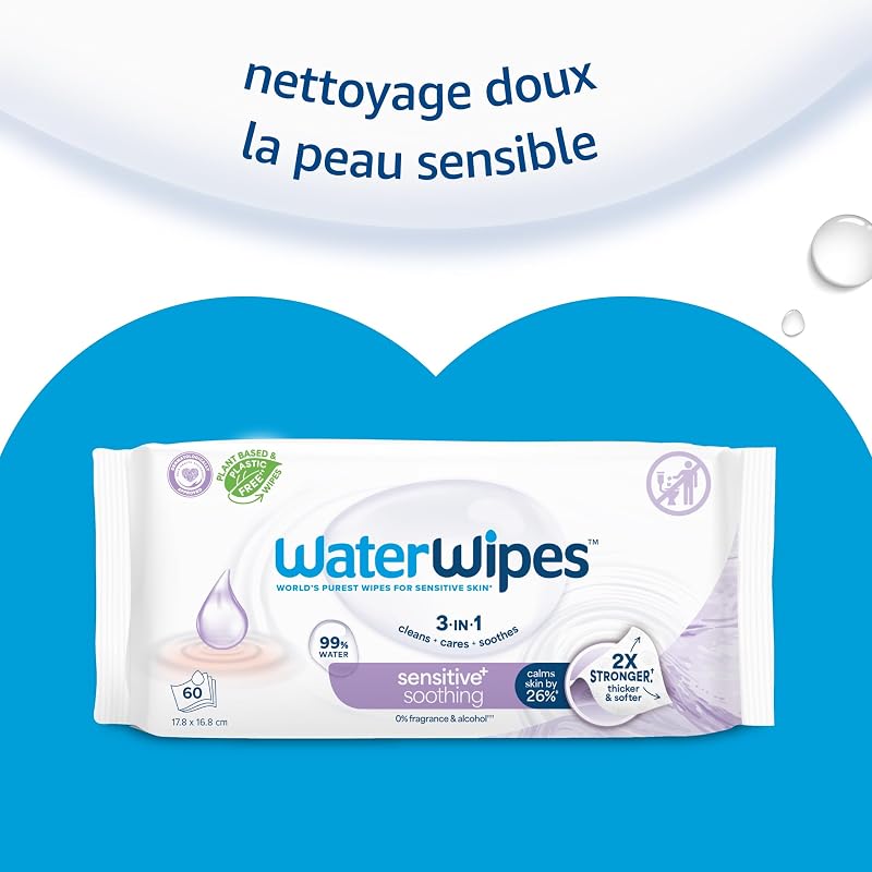 Peau Sensible+ Lingettes Apaisantes, 6 Paquets