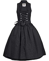 BEST-PRICE Midi Dirndl Amelie in schwarz von Almsach