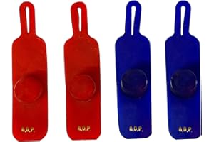 A.D.P. R4 Chicken Supplies Spur & Leg Protect Red Blue 2 Pair, Chicken Mitt Safety Poultry Hen Botas para GALLOS BREEDING, Best Rubber