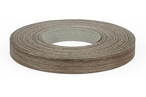 FD FURNDIY Furndiy Walnut 7/8" x 50' Roll Pre-Glued Wood Veneer Edge Banding, Iron on Edge Band, Hot Melt Adhesive, Real Wood Edge Tape, Veneer Edging for Easy Furniture Restoration, Smooth Surface, Based in USA