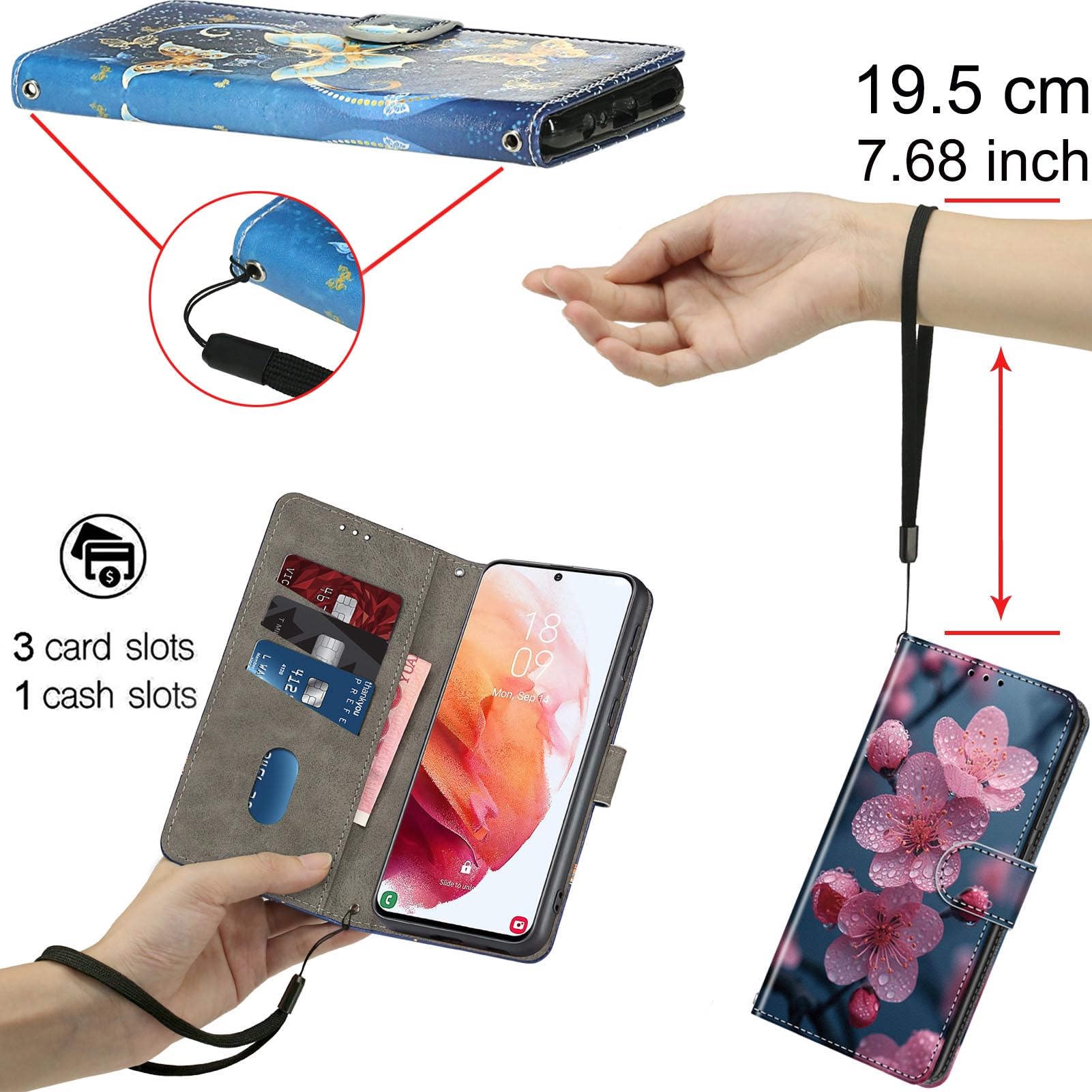 Handyhülle für Google Pixel 10a Hüllen Premium Leder Case Klappbar Wallet Magnet Kartenfach Standfunktion Schutzhülle kompatibel mit Google Pixel 10a Hülle,Blume 4