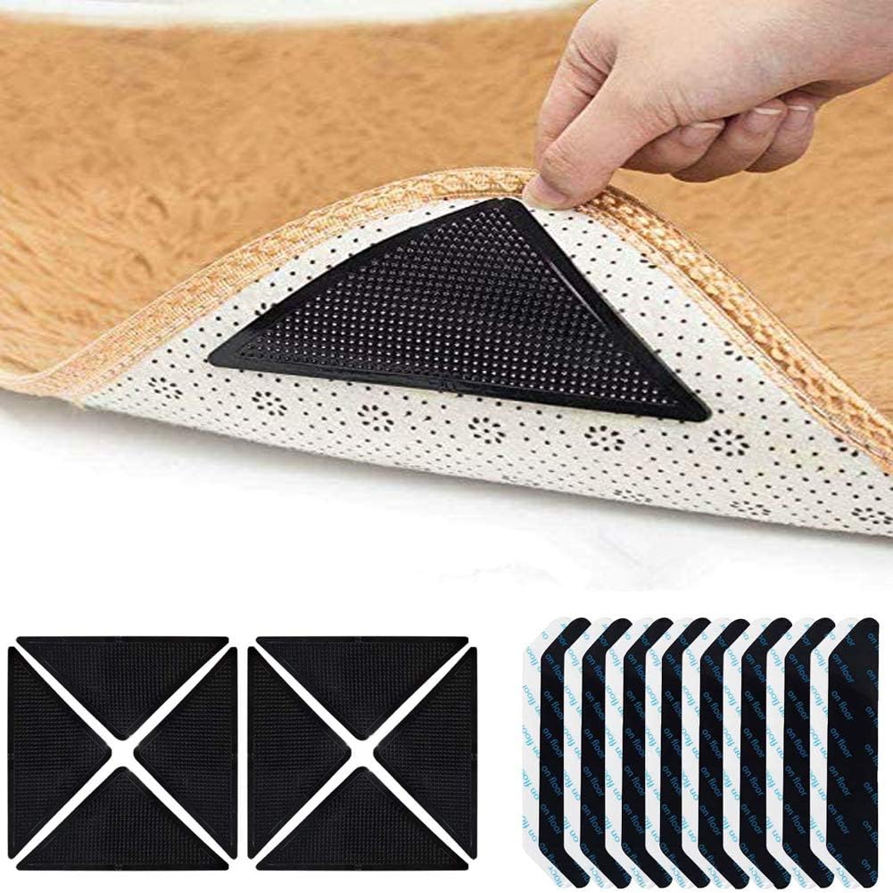 Antidérapant Pour Tapis - 8 Pièces Réutilisables Pour Sols Lisses (Bois, Carrelage, Marbre)