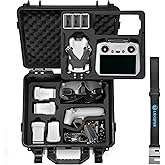 Lekufee Portable Waterproof Hard Case for DJI Mini 4 Pro/3 Pro/3 Drone, RC 2/RC N3/N2, Goggles 2/3/Integra, RC Motion 2/3 and Accessories(Case Only)