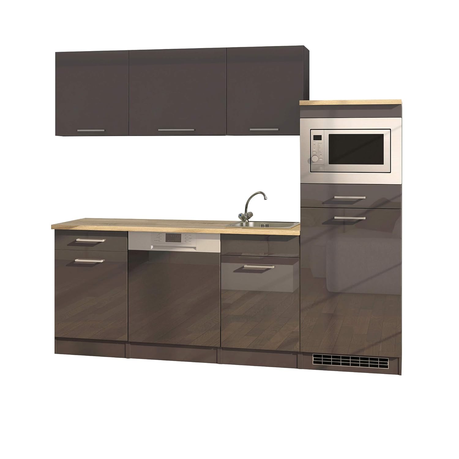 Amazon.de: LIVATHA Büroküche MÜNCHEN | Küchenblock mit Geschirrspüler