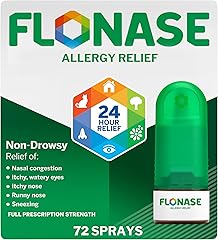 Flonase Allergy Relief Nasal Spray, 24 Hour Non Drowsy Allergy Medicine, Metered Nasal Spray - 72 Sprays - Fall and Seasonal 