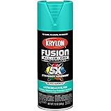 Krylon K02731007 Fusion All-In-One Spray Paint for Indoor/Outdoor Use, Satin Beach Glass Teal, 12 Ounce (Pack of 1)