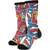 Aoojanu Graffiti Wall, Hip Hop Art Novelty Crew Socks Casual Funny Crazy Dress Socks