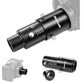 Astromania Camera Adapter, Variable Extension Projection Adapter 1.25" Pro | Telescope Photo Adapter for Astrophotography, Prime Focus &amp; Eyepiece Projection, Fit DSLR Camera 1.25" Eyepiece, Scales Value