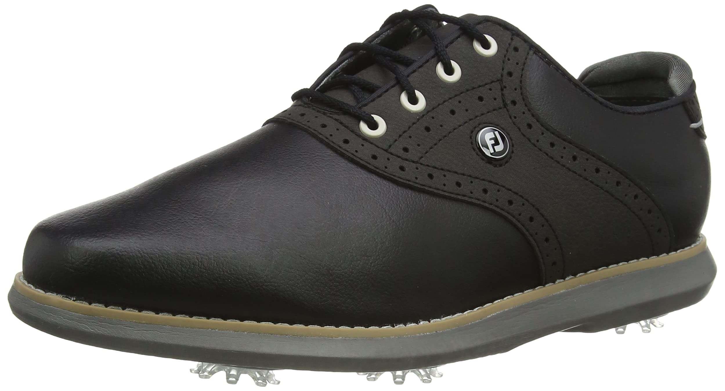 FootJoy Women's Fj Traditions Golf Shoes, Black, 6 UK Wide