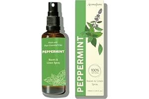 Peppermint Room, Linen & Pillow Spray by Aromafume | 100ml/3.38 fl oz | with Pure Peppermint Essential Oil | Aromatherapy Spray for Relaxation, Sleep & Stress Relief | Mist for Bedding, Fabrics