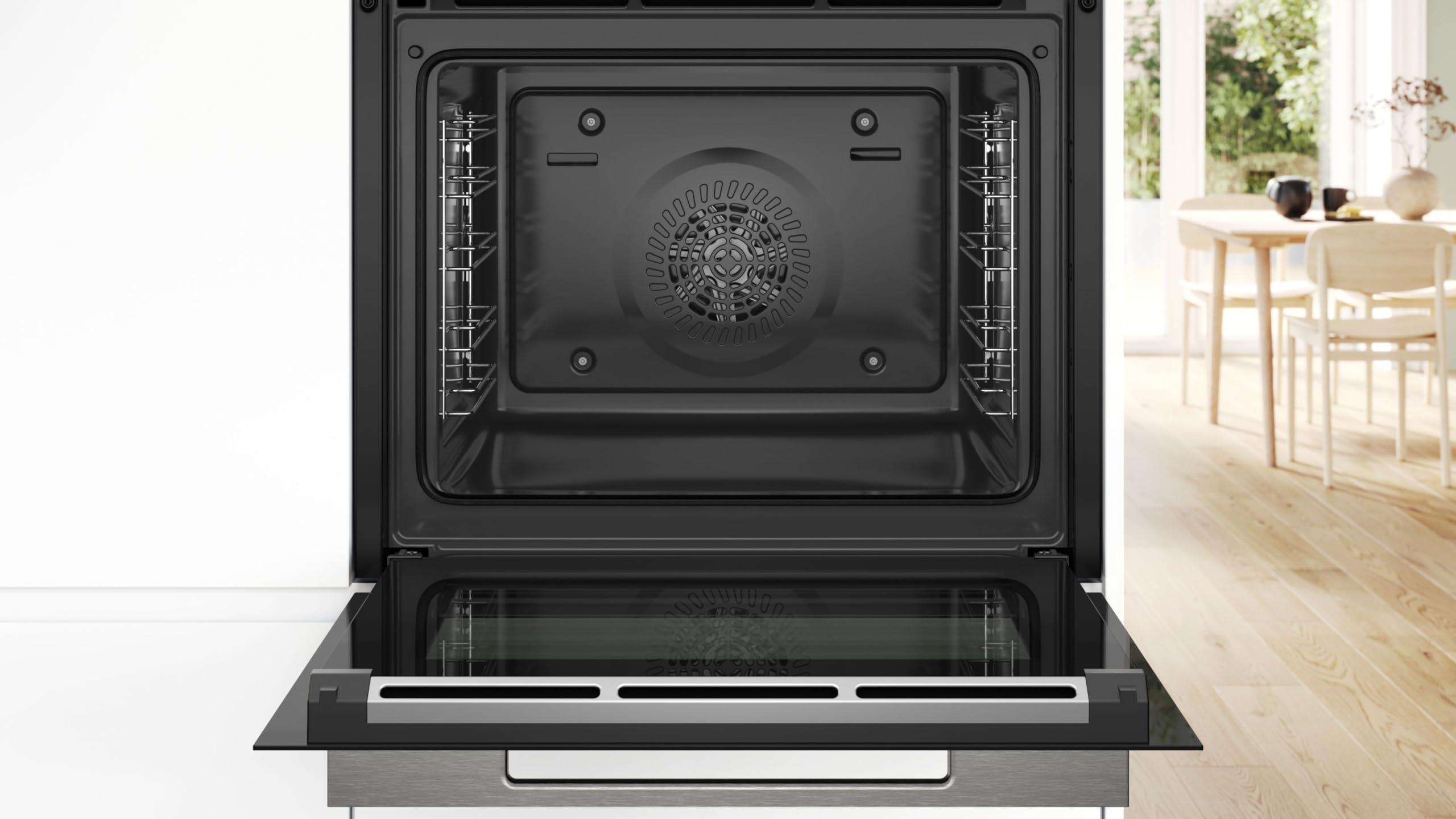 Bosch HBG7221B2, Serie 8 Smarter Einbau-Backofen, 60 x 60 cm, Made in Germany, Hydrolyse Reinigung, Air Fry, Bosch Assist Automatikprogramme, 3D Heißluft, Farbiger Touchscreen mit Bedienring, Schwarz 4