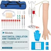 Alcedo IV Phlebotomy Practice Kit, Light Skin Arm, Educational Use Only | High Quality Training Arm, Complete Practice &amp; Training Essentials, Setup Video, Stand &amp; Carry Bag