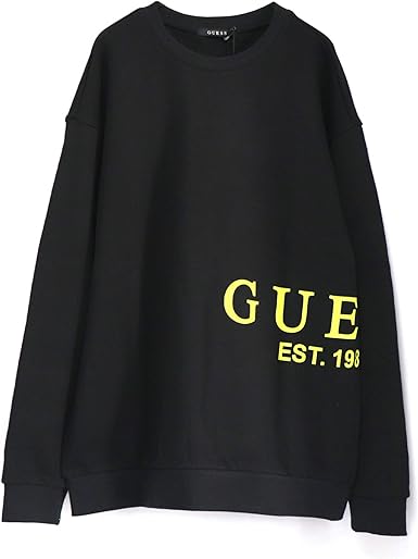 Amazon Guess ゲス ブランドロゴ プルオーバー 長袖 シンプル レディース メンズ ブラック ホワイト ピンク 3 Mk3k8443k ストリート 韓国ファッション スウェット トレーナー パーカー 通販