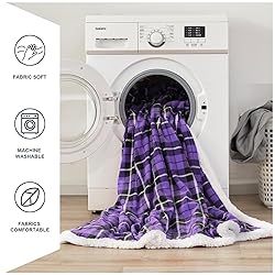inhand Women's Purple Sherpa Throw Blanket Plush