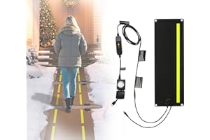 Jocisland 10x30 in Graphene Snow Melting Mats- Heated Outdoor Mats for Winter Snow Removal, Non-Slip Electric Heated Snow Mel