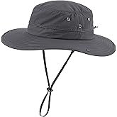 Home Prefer UPF50+ Mens Sun Hat Wide Brim Fishing Hat Sun Protection Beach Gardening Bucket Hat for Men Women
