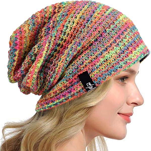 帽子 Volume Knit Beanie Women's Soft Knitting Visor Beanie Winter Hat with Brim