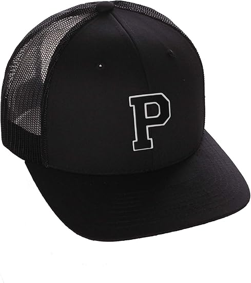 baseball cap with p on it