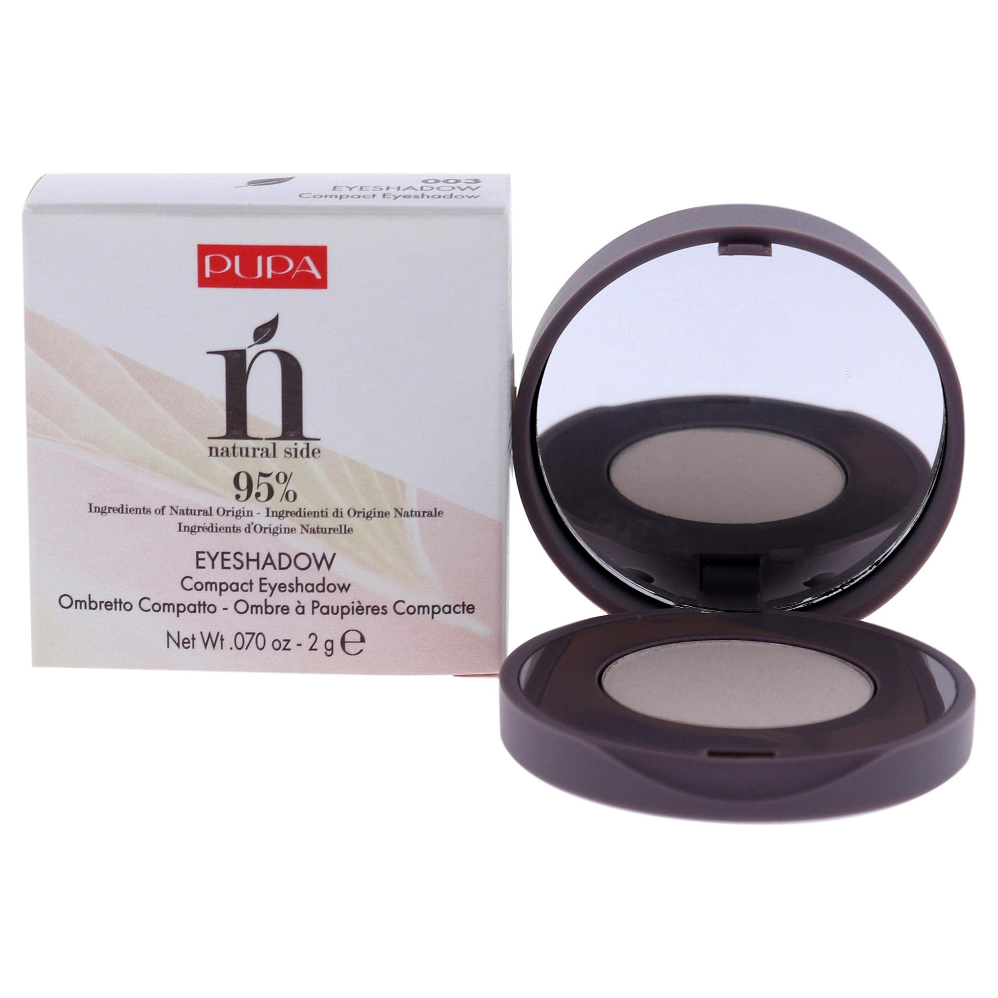 Pupa Milano Natural Side Compact Eyeshadow - 003 Silky White For Women 0.07 oz Eye Shadow