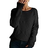 Dokotoo Women's Crew Neck Long Sleeve Sweaters 2025 Fall Winter Chunky Warm Pullover Tops Trendy Casual Outfits