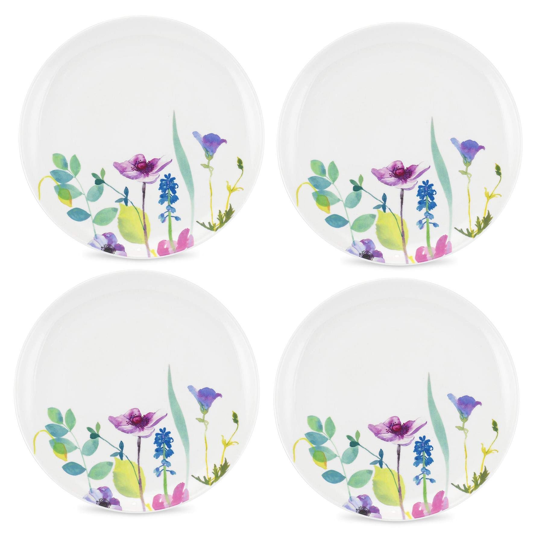 Portmeirion Water Garden Dinner Plate, Set of 4, Multi-Colour